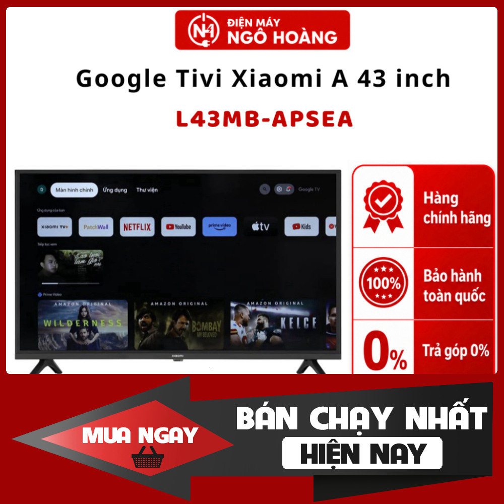 L43MB-APSEA - Google Tivi Xiaomi A 43 inch L43MB-APSEA -Độ phân giải Full HD, tivi thông minh - Chín