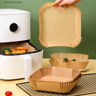 Set 50 Giấy Nến Vàng Vuông Lót Nồi Chiên Không Dầu, Lò Vi Sóng