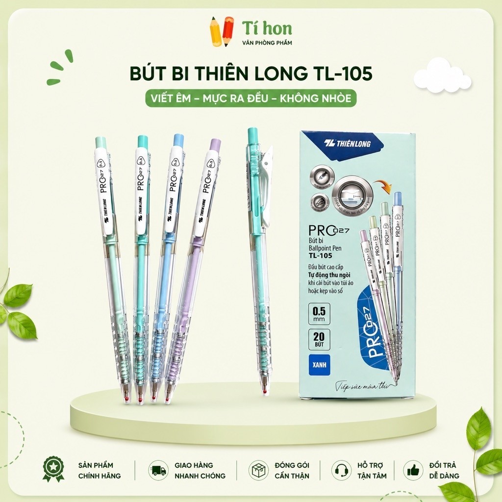 Combo 5/10/20 Bút bi Thiên Long TL-105 (phiên bản PRO TL-027)