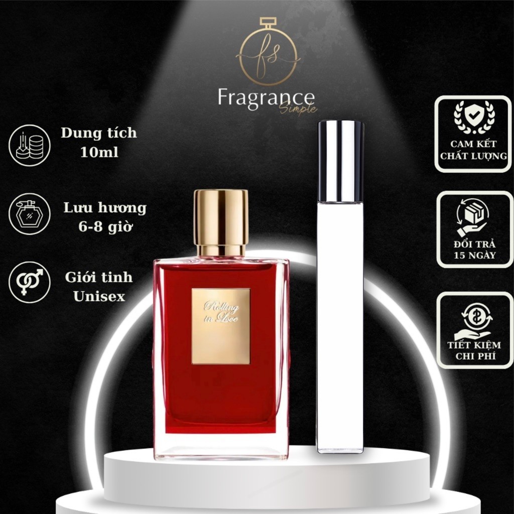 [Bản Tester & Refill] Nước Hoa Unisex Rolling In Love | Hương: Hạnh Nhân & Hoa Trắng - Ngọt Ngào, Sang Trọng, Lôi Cuốn