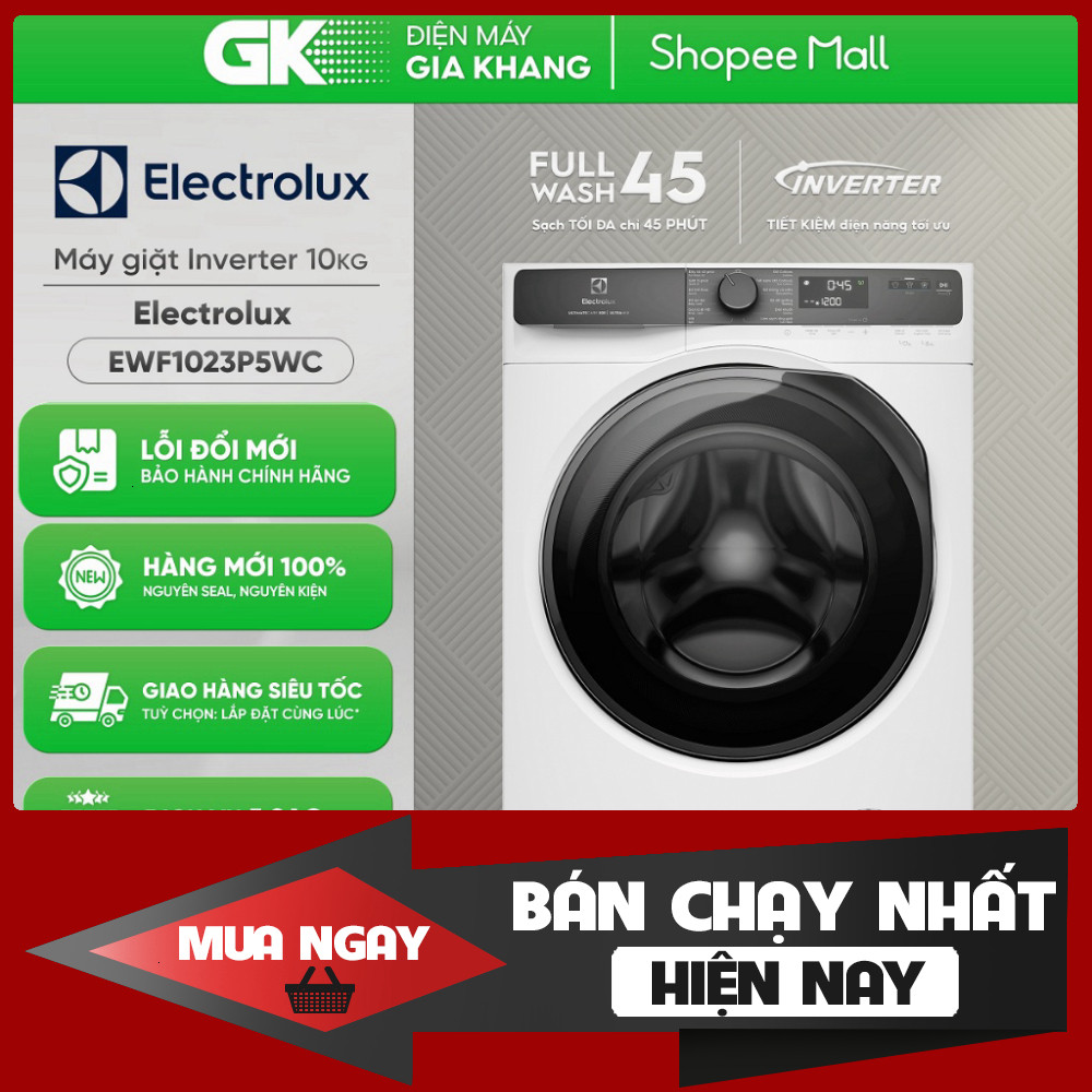 EWF1023P5WC - Máy Giặt Electrolux Inverter 10 Kg EWF1023P5WC [Toàn Quốc]
