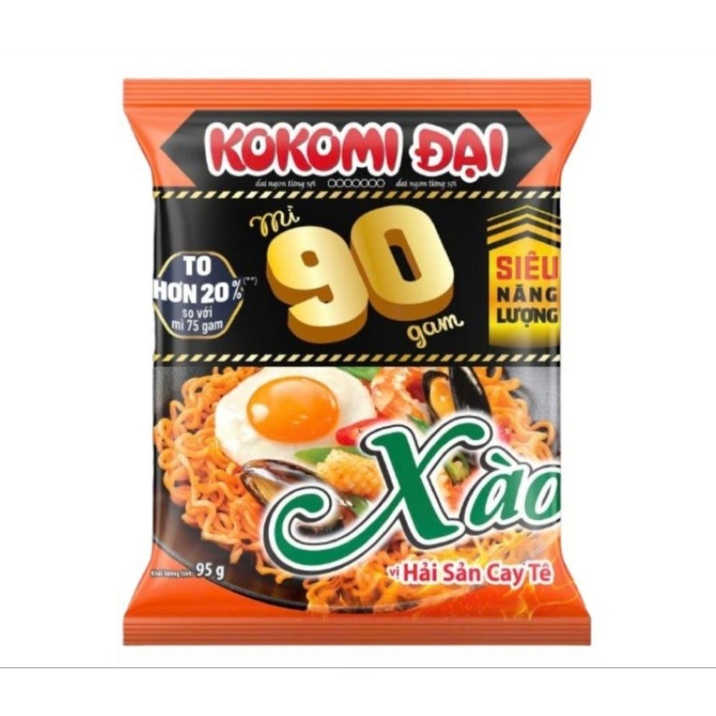 Combo 10 gói Mì Kokomi 90g xào hải sản cay tê - Sợi mì nhỏ dai ngon