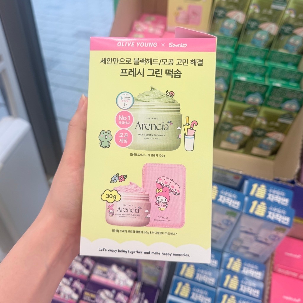 Set sữa rửa mặt tươi Arencia Sanrio Limited chính hãng đủ bill