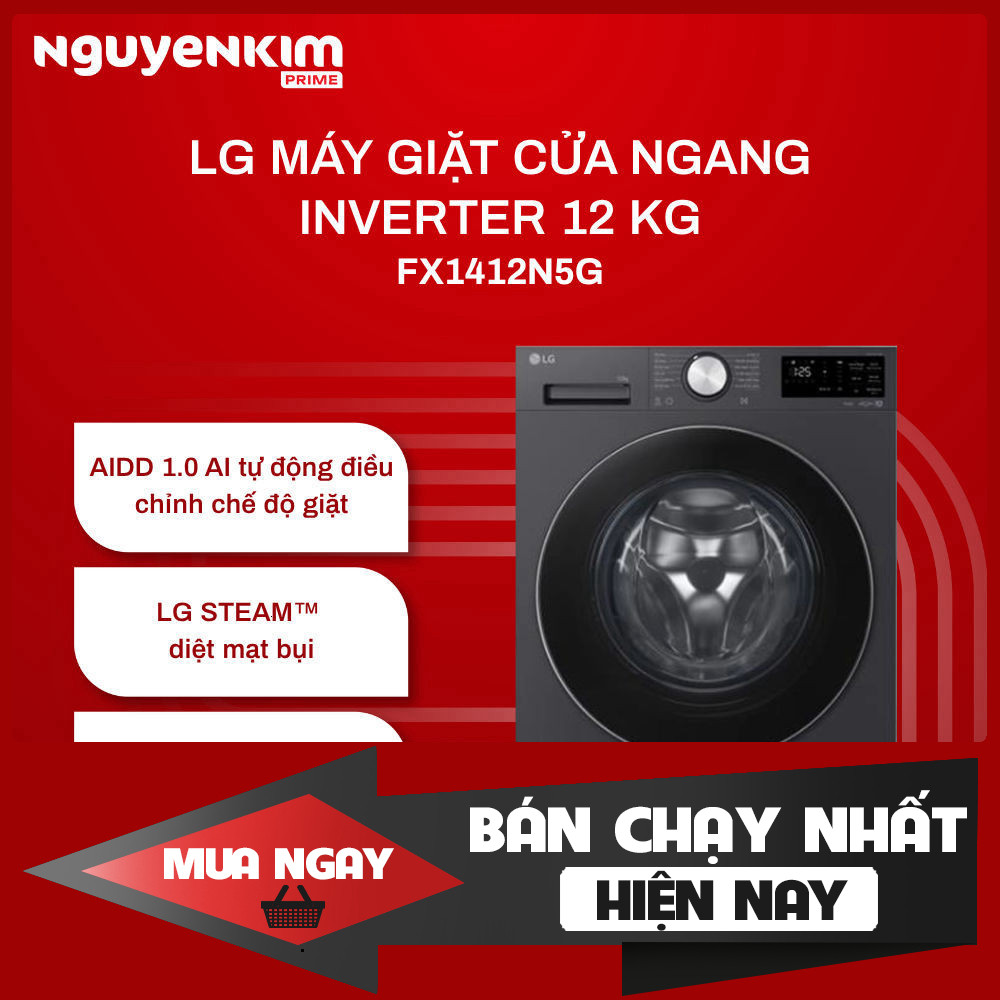 Máy giặt LG Inverter 12kg FX1412N5G