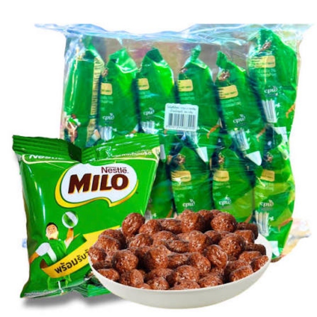 Snack Ngũ Cốc Ăn Sáng Nguyên Hạt Vị Socola Hiệu Milo 1Lốc 12gói Nhỏ