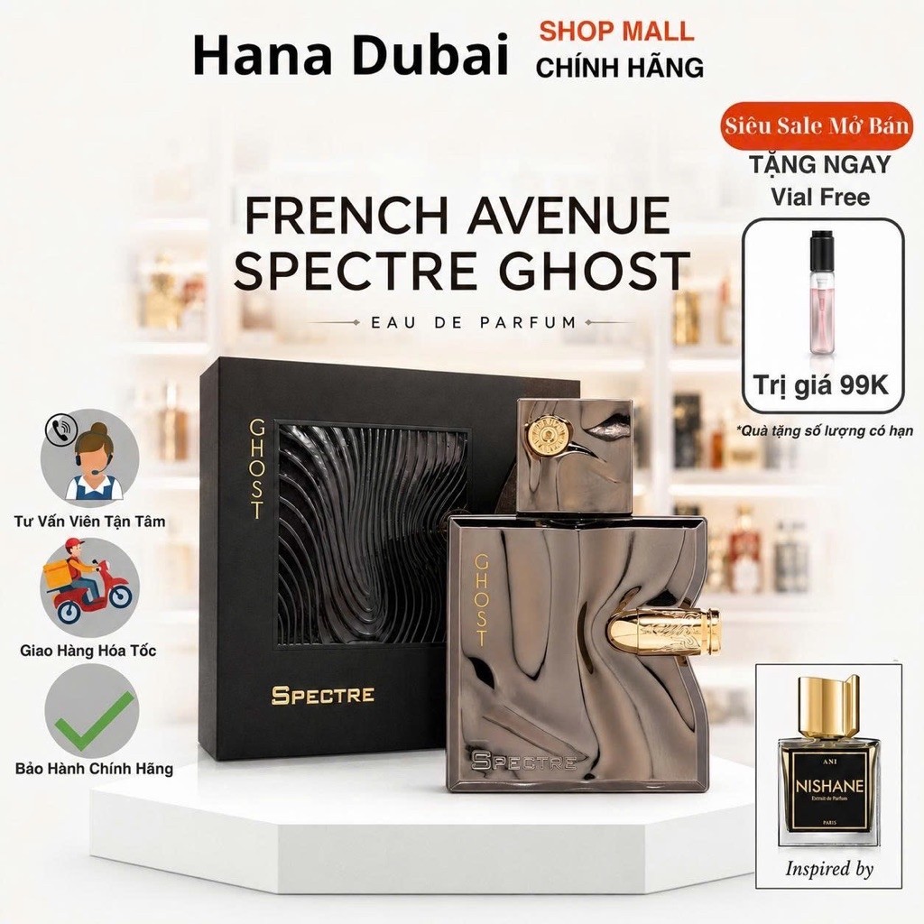 [Cam.Kết.Chính.Hãng] Hana Perfumes - Nước hoa Nam French Avenue Spectre Ghost