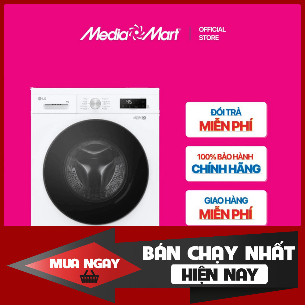 [MEDIAMART] - Máy giặt lồng ngang LG Inverter 9Kg FB1209S5W - FREESHIP,Bảohànhchínhhãng
