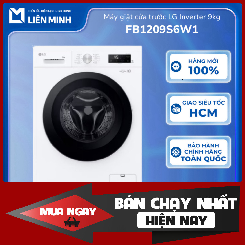FB1209S6W1 - Máy Giặt Lồng Ngang / Máy Giặt Cửa Trước Inverter Hơi Nước 9kg FB1209S6W1 [Giao Toàn Qu