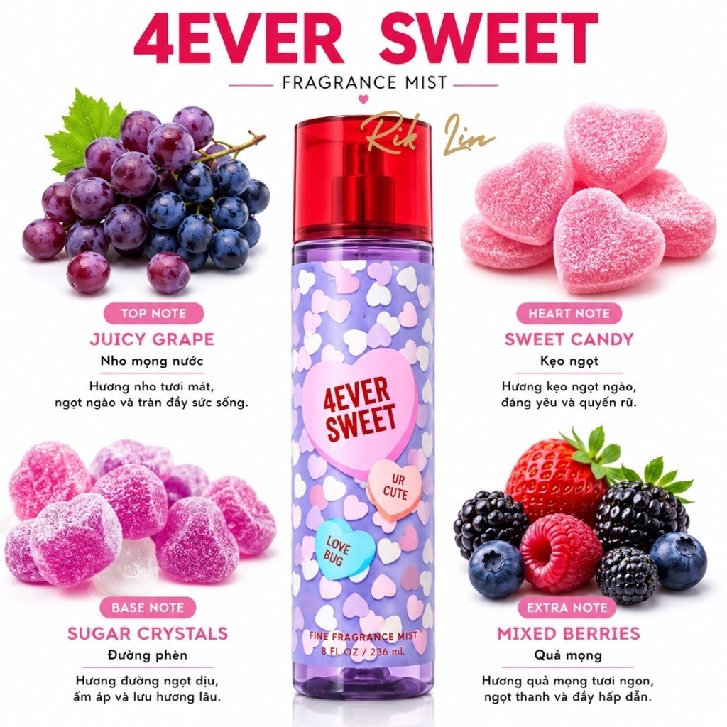 4EVER SWEET _ Xịt Thơm Body Mist Toàn Thân