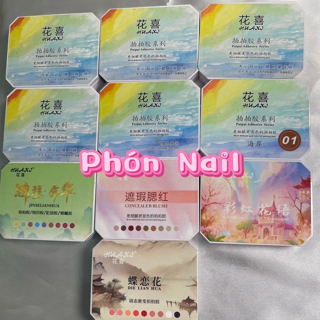 Sét 9 màu gel dặm ombre Huaxi