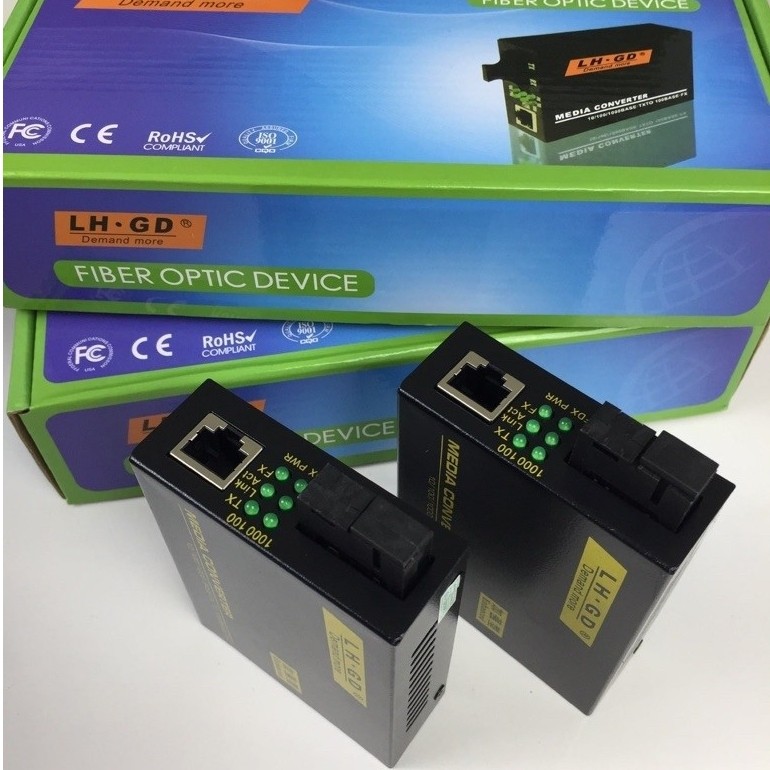 Converter Quang 100Mbps Bộ Chuyển Đổi Quang Điện LH-GD fiberopticdevice Converter 1sợi tốc độ 100mbp