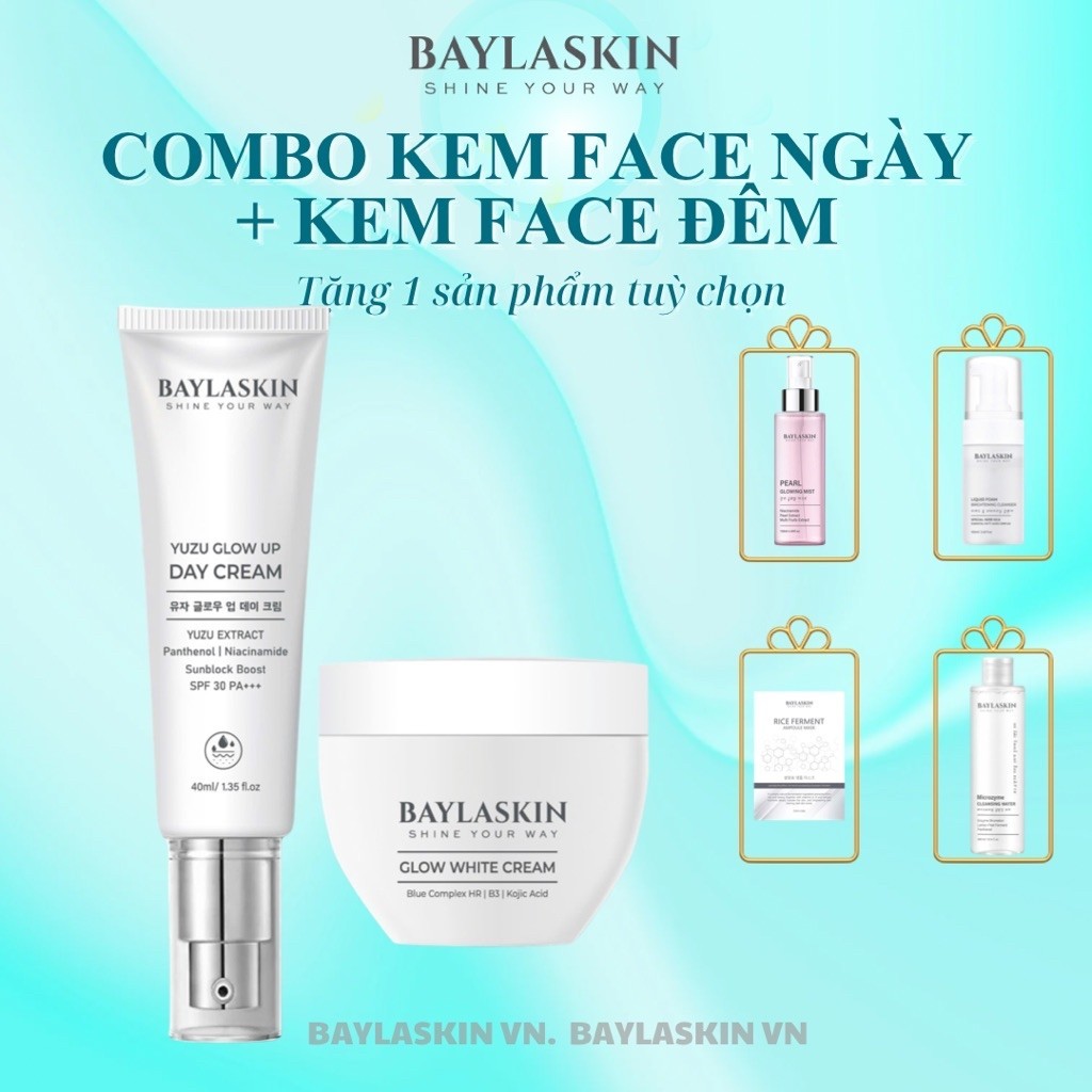 BỘ ĐÔI KEM FACE DƯỠNG TRẮNG HỒNG TỰ NHIÊN NGÀY VÀ ĐÊM BAYLA SKIN ( BARBIE SKIN)
