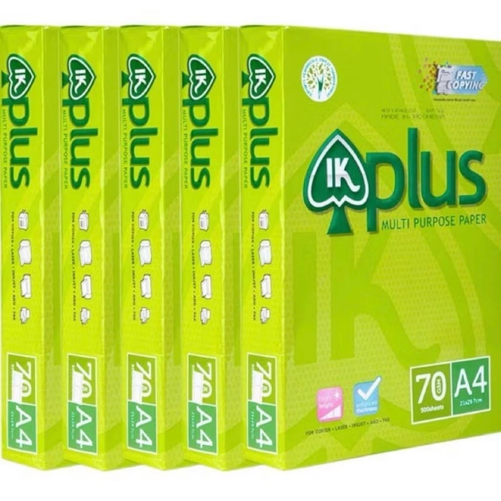 GIẤY A4 IK PLUS :500 tờ  70GSM / 80GSM – GIẤY IN VĂN PHÒNG, PHOTO