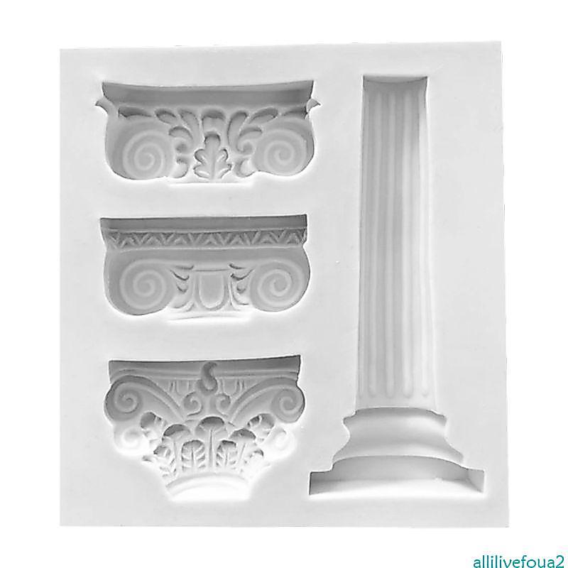 Allilivefoua2 Châu Âu Retro-La Mã Cột Hoa Văn Đường Khuôn DIY Bánh Sô Cô La D