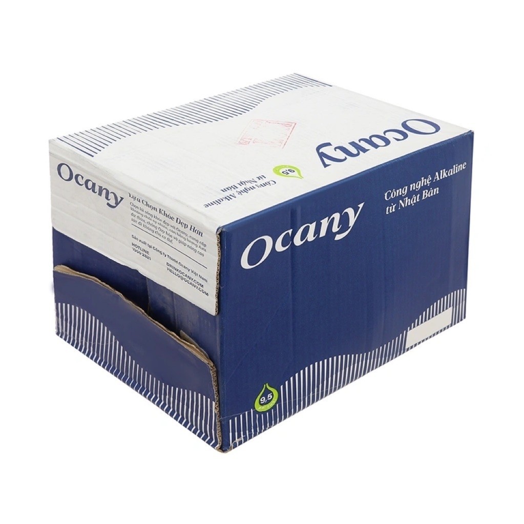 Thùng 12 chai nước uống i-on kiềm Ocany 1.5 lí