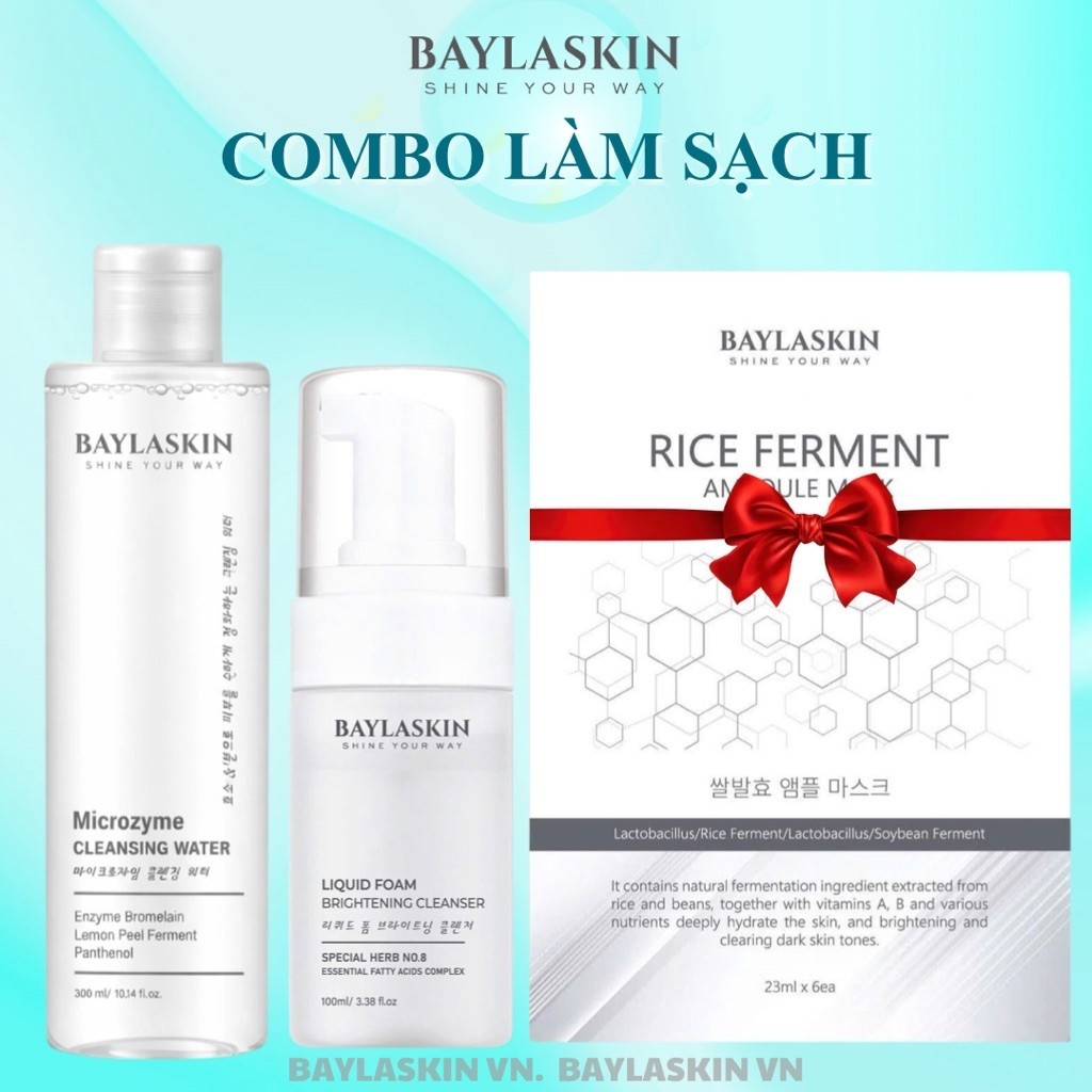 COMBO LÀM SẠCH BAYLA SKIN (BARBIE SKIN) - Da sạch, ẩm, mềm mịn