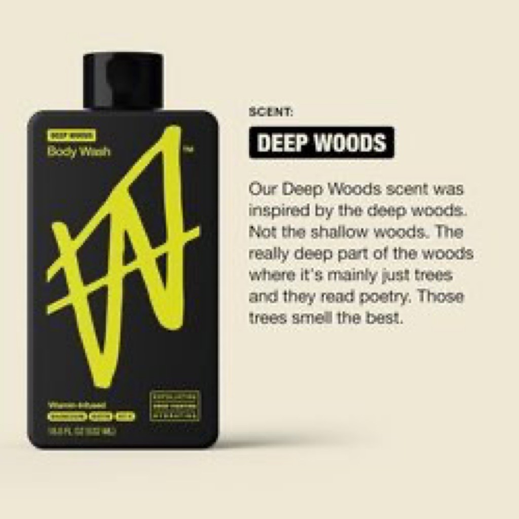 [Made in USA] Sữa tắm nam W by Jake Paul Body Wash, mùi hương Deep Woods (tông mùi gỗ và thiên nhiên
