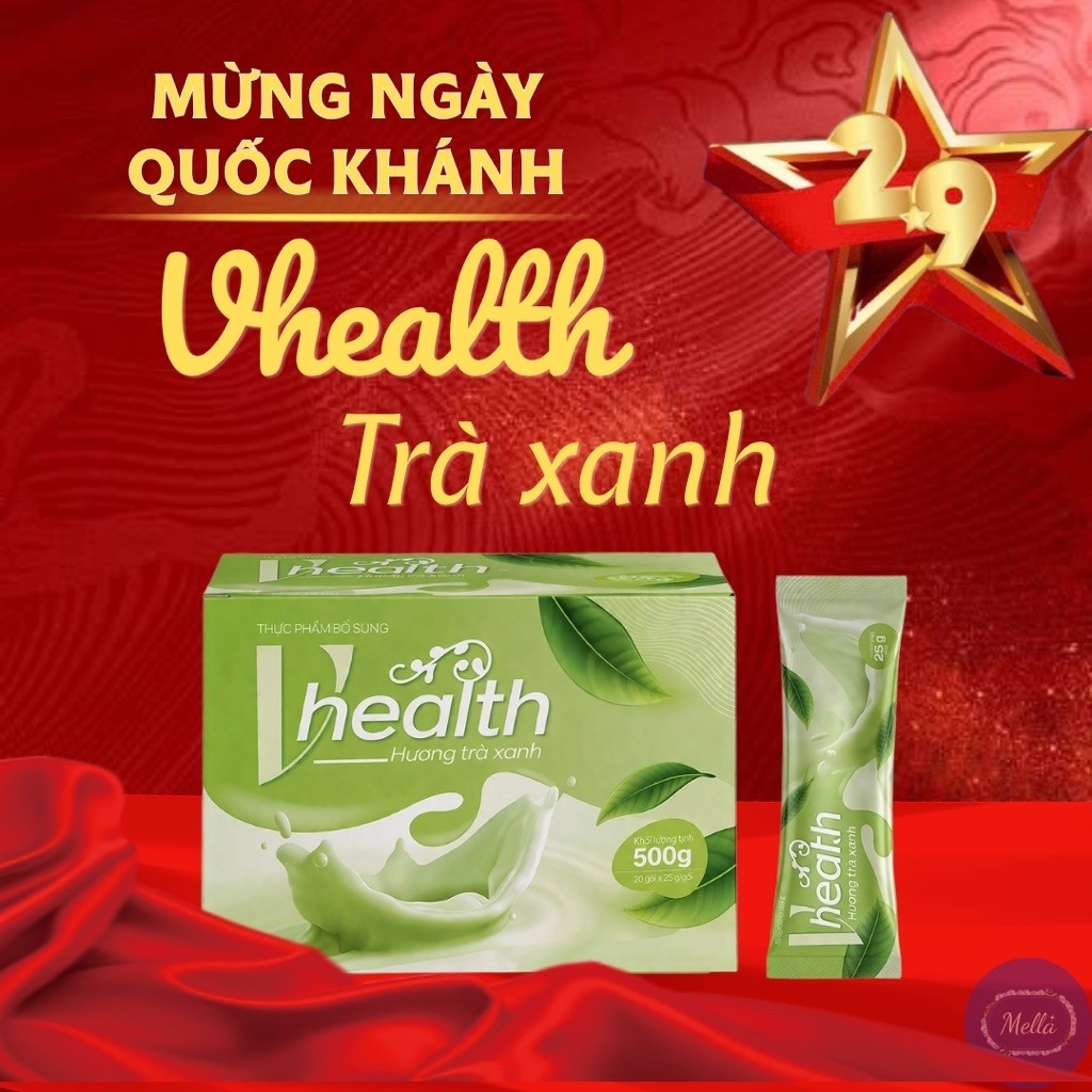 [ HÀNG CHÍNH HÃNG ] Ngũ cốc dinh dưỡng Vhealth trà xanh, hỗ trợ bổ sung dinh dưỡng, hỗ trợ sức khoẻ 