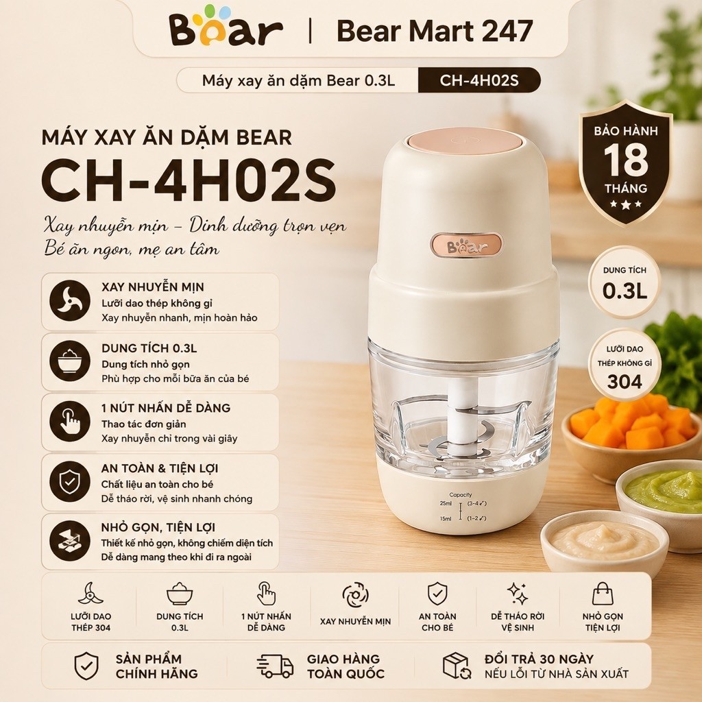 Máy Sưởi Gốm Bear SH-4H20A Sưởi Ấm Nhanh 2 Chế Độ Nhiệt Nhỏ Gọn Tiện Dụng Bear Mart 247