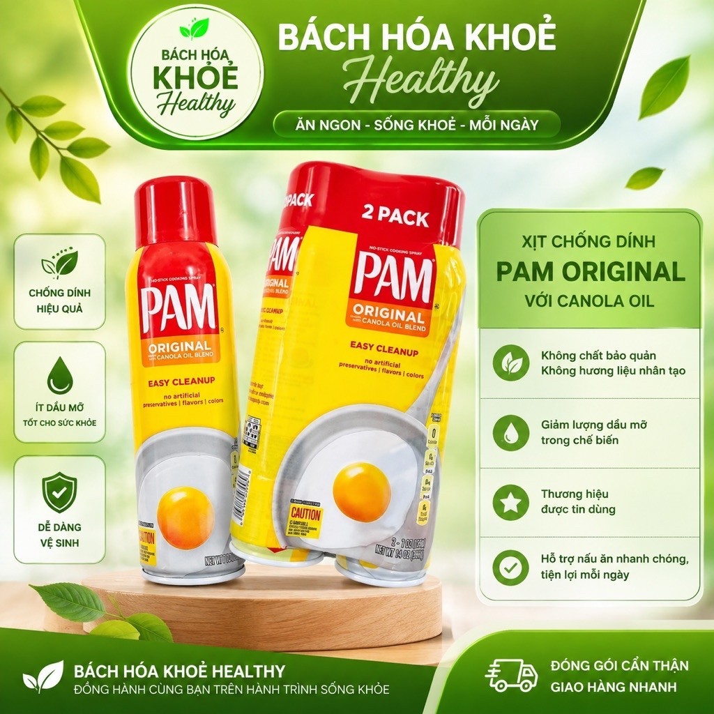 Dầu PAM ăn kiêng dạng xịt 0 calories 12 oz