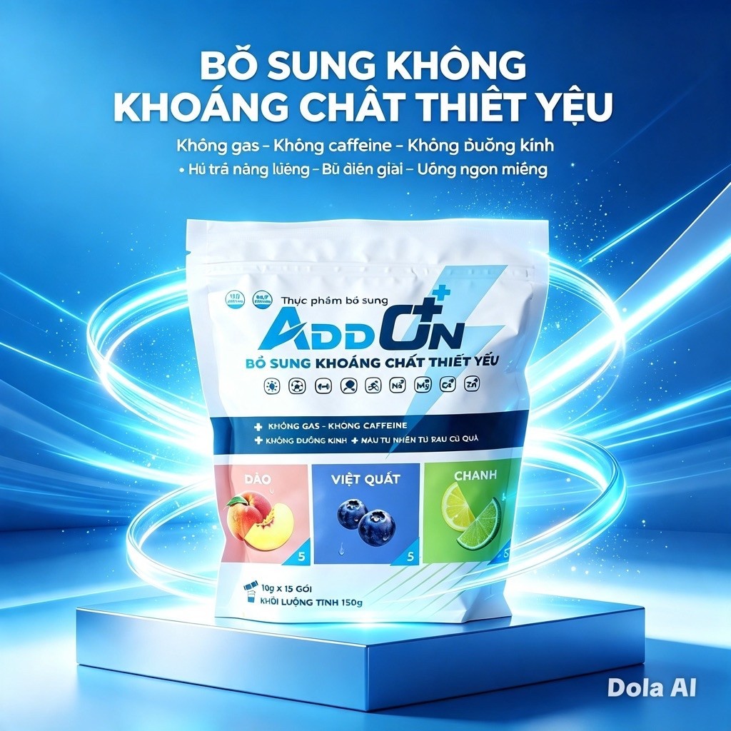 Addon 29Calo combo2 túi 15 gói vị tổng hợp bột điện giải thể thao bù nước bù khoáng,bổ sung muối kho