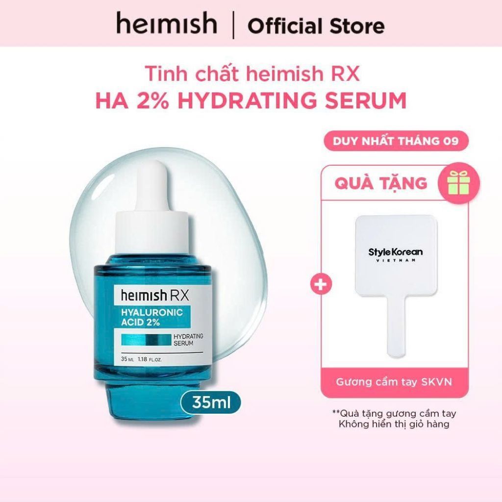 Tinh chất dưỡng ẩm heimish RX Hyaluronic Acid 2% Hydrating Serum 35ml