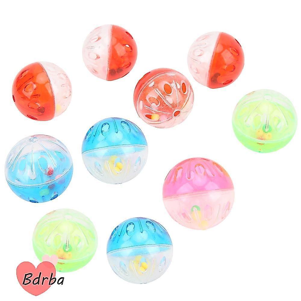 BDRBA 10 Quả Bóng Jingle Bird Jingle, Cấu trúc chống cắn bằng nhựa đầy màu sắc Đồ chơi lồng vẹt, Chứ