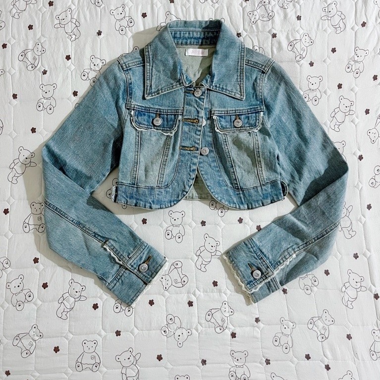 Áo khoán croptop jean Liz Lisa size SM
