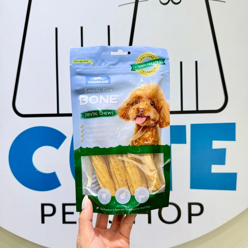 BONE Dental Chews Cam Phô Mai 100g – Thanh nhai sạch răng cho chó nhỏ