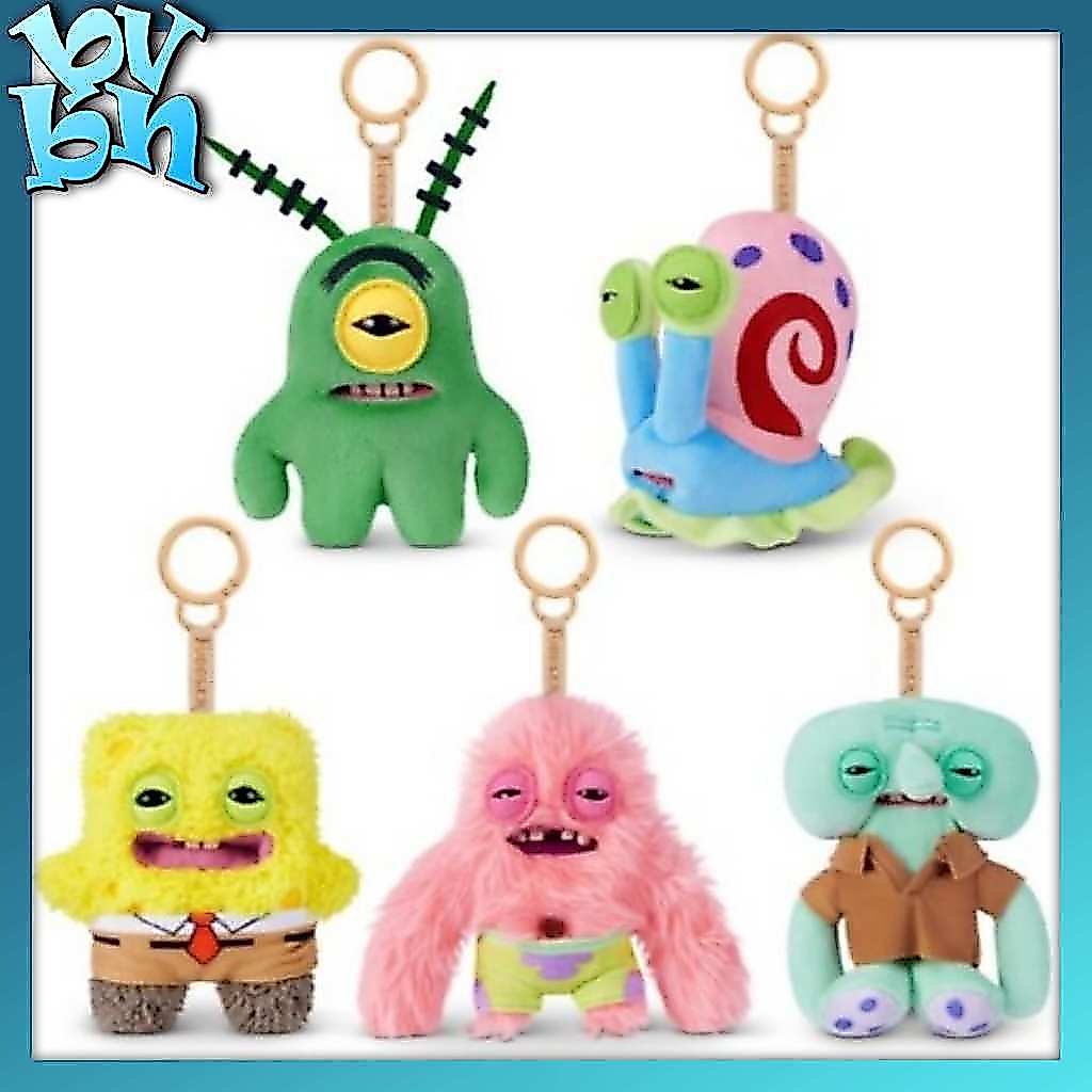 FUGGLER LICENSED COLLAB SERIES 1 SPONGEBOB KEYRINGS 5"