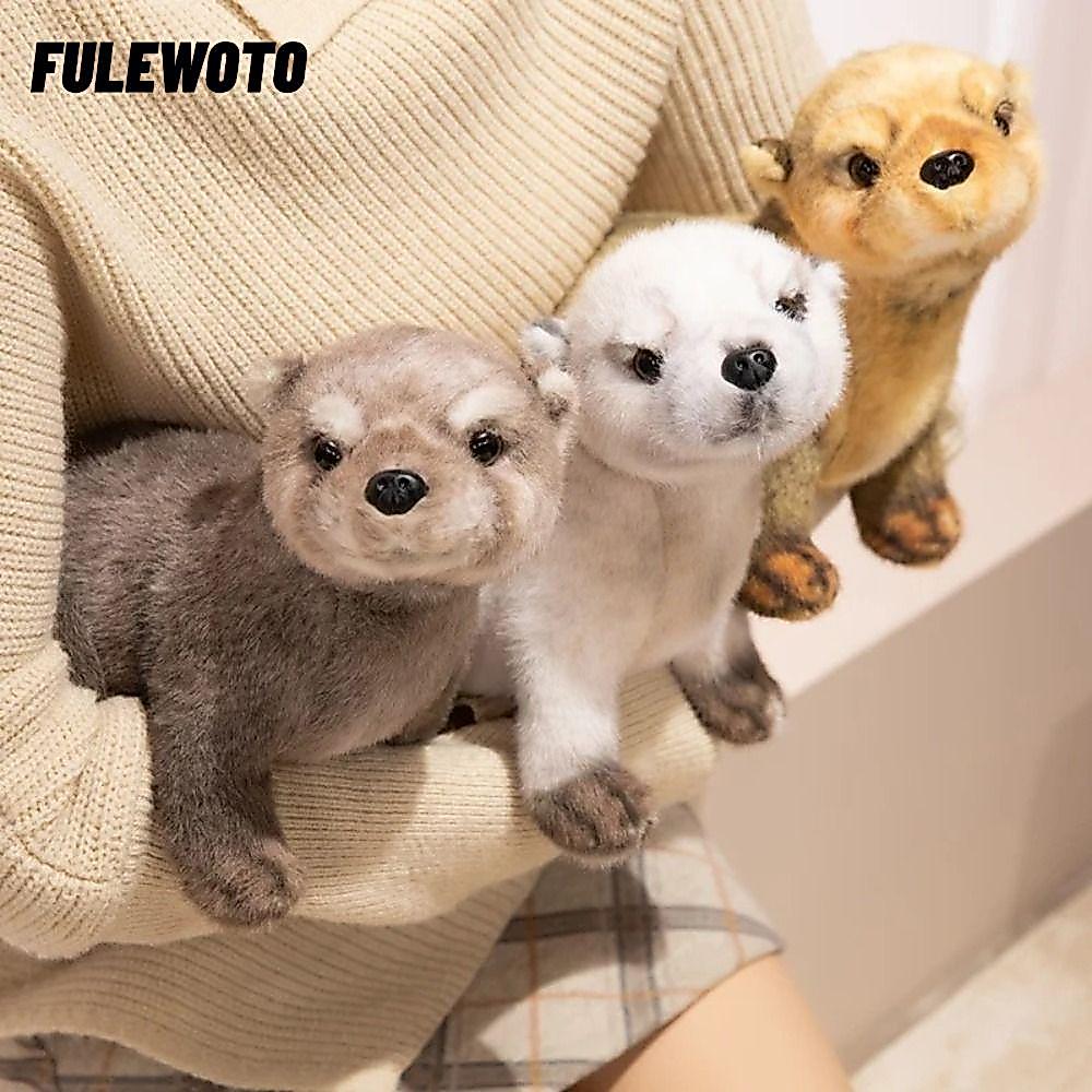 Búp bê Otter FILEWOTO, Búp bê sang trọng Otter 38CM, Tư thế nằm tinh tế Mô phỏng Hình động vật Otter