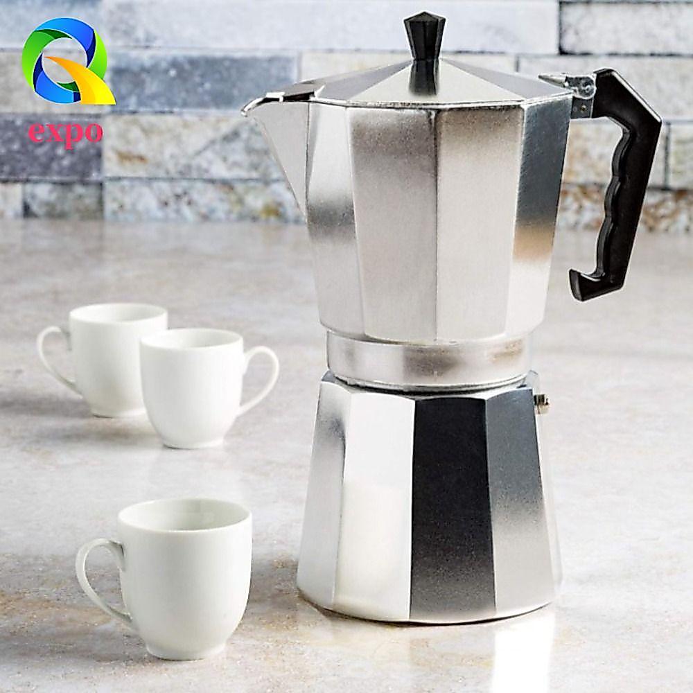 EXPO LIMIT Máy pha cà phê Moka Pot, với bộ lọc bằng thép không gỉ Nhôm Ấm đun nước Espresso, Percola
