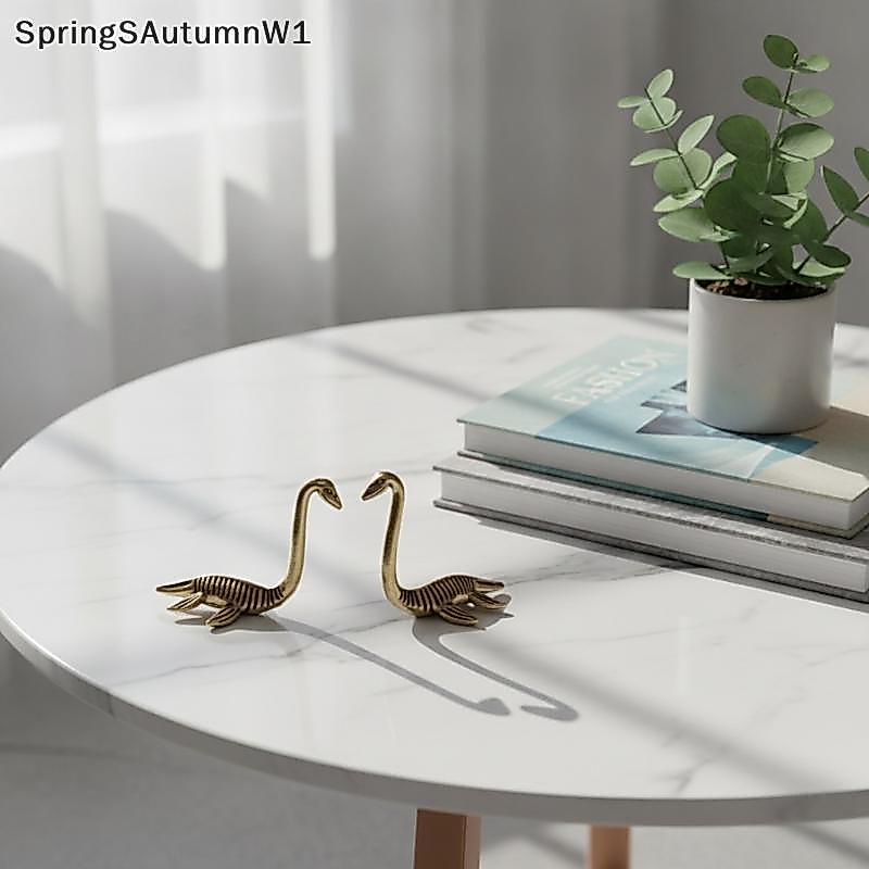 [SpringSAutumnW1] Đồng thau cổ điển Loch Ness Monster Mini Tượng kim loại cổ điển Để bàn Trang trí n
