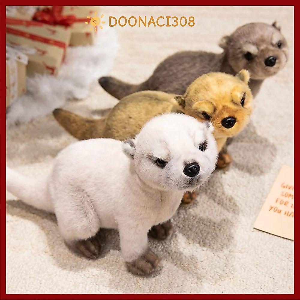 DOONACI308 Búp bê sang trọng Otter, Búp bê Otter sang trọng 38CM, Mô phỏng tinh tế Otter Nằm tư thế 