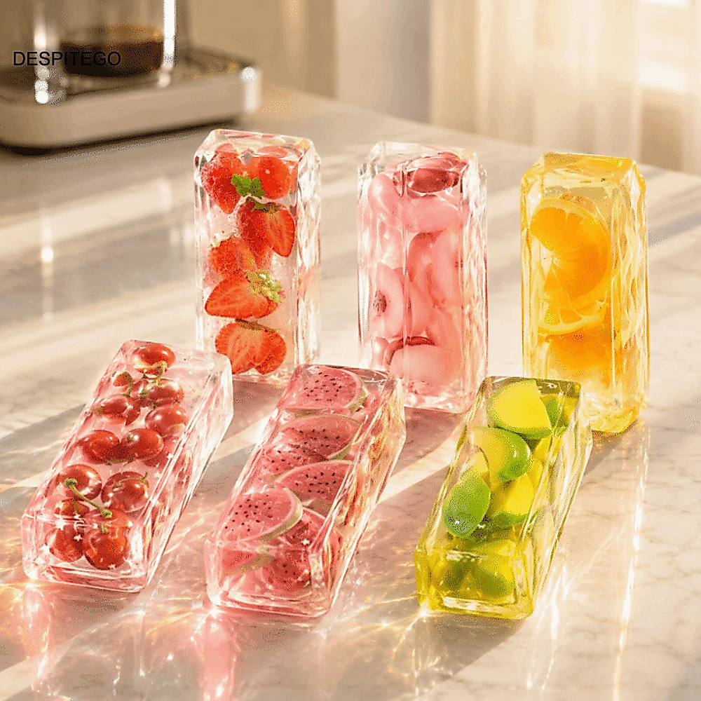 DESPITEGO Fruit Squishy Toy, Soft Slow Rebound Fruit Ice Cube Squishy Toy, Ice Cube Toy Quả Thực Tro