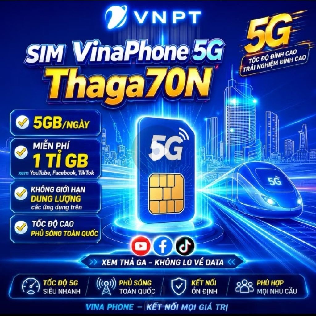 [CHỌN SỐ] SIM VINAPHONE 12THAGA70N NGUYÊN KÍT ĐĂNG KÍ CHÍNH CHỦ, CÓ ESIM