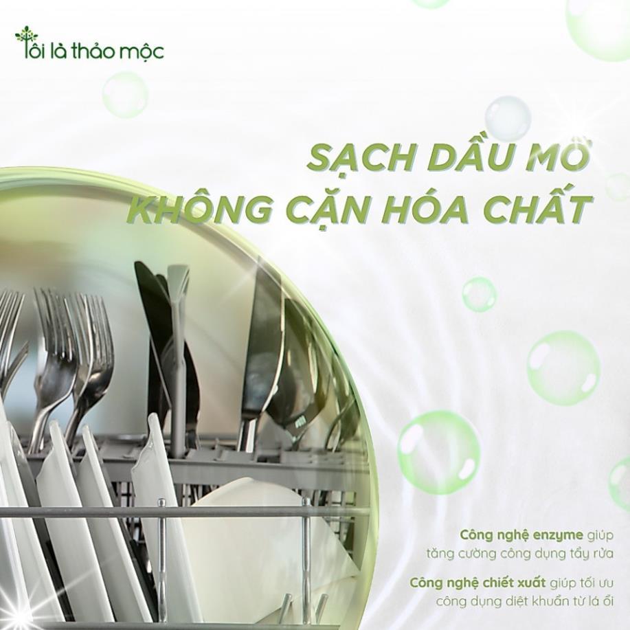 Rửa bát sinh học than tre hoạt tính Leafresh 5L – sạch dầu mỡ, không hại da tay, an toàn cho trẻ nhỏ