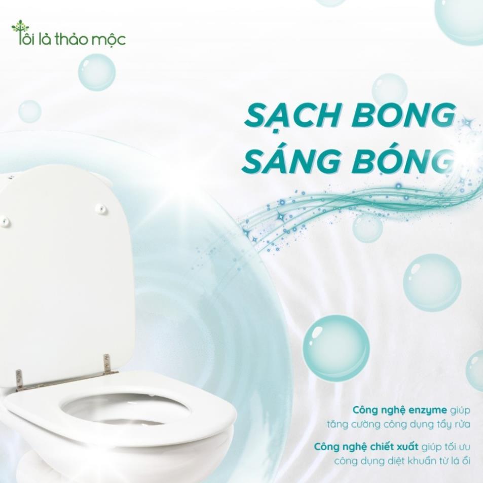 Tẩy rửa bồn cầu, nhà tắm sinh học than tre hoạt tính Leafresh 5L - sạch khuẩn, khử mùi, an toàn cho 