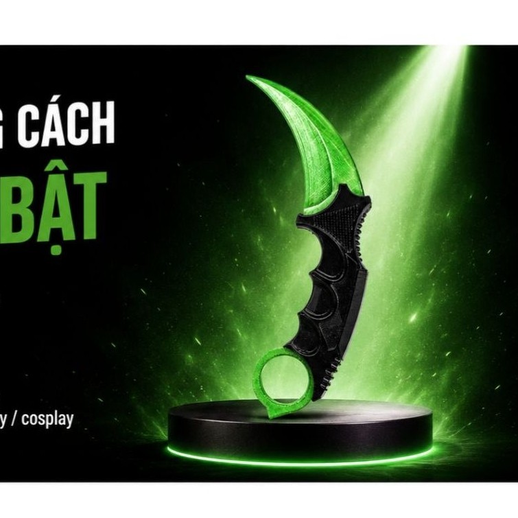 Mô hình trang trí CSGO Karambit Gamma Doppler Emerald