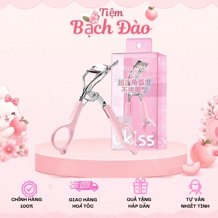 [UKISS] Bấm Mi Ukiss Dụng Cụ Uốn Mi Kèm Đệm Cao Su Thay Thế  Bấm Mi Cong Tự Nhiên, Dễ Dùng