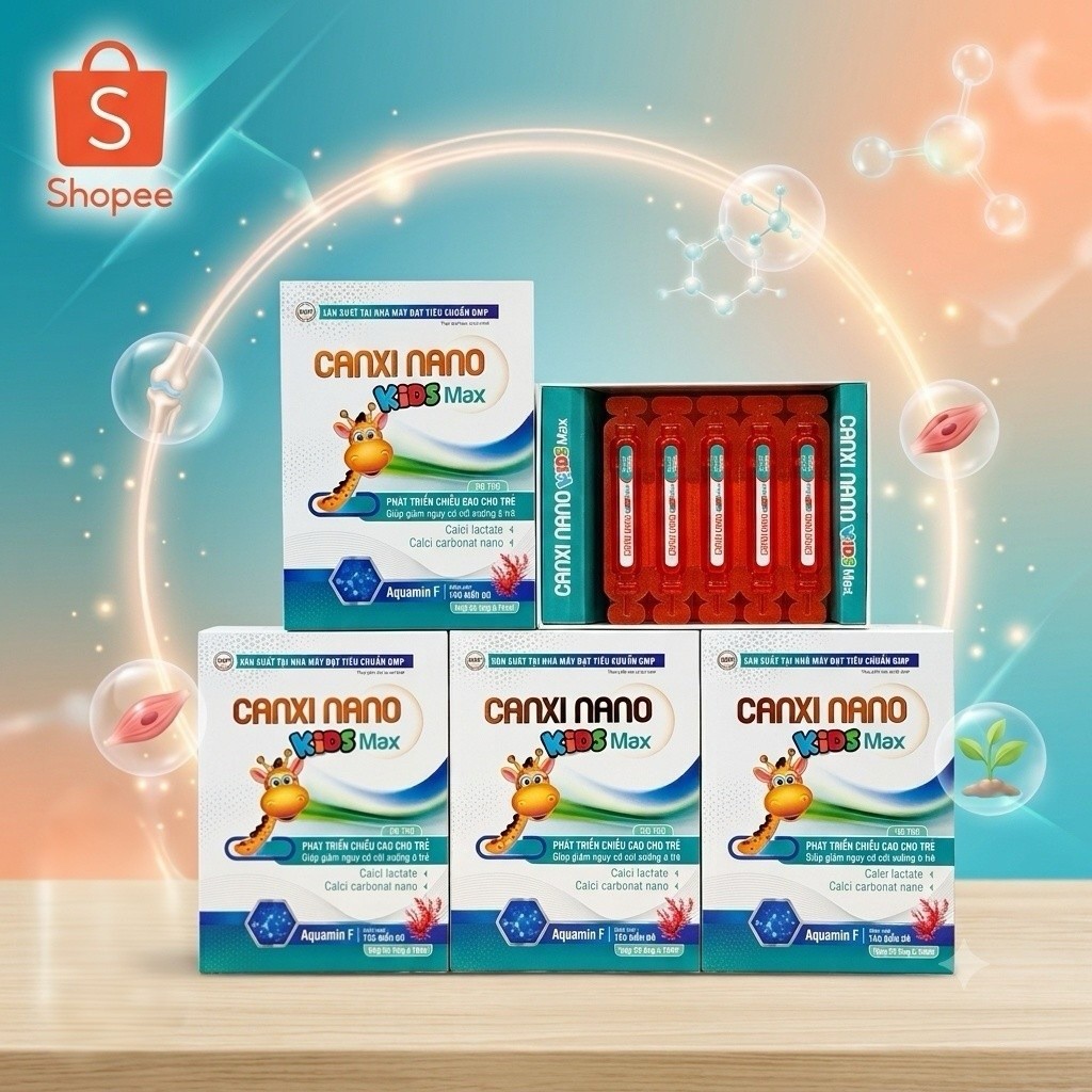 Canxi Nano Kids Max - Bổ Sung Calci Giúp Phát Triển Chiều Cao Cho Trẻ