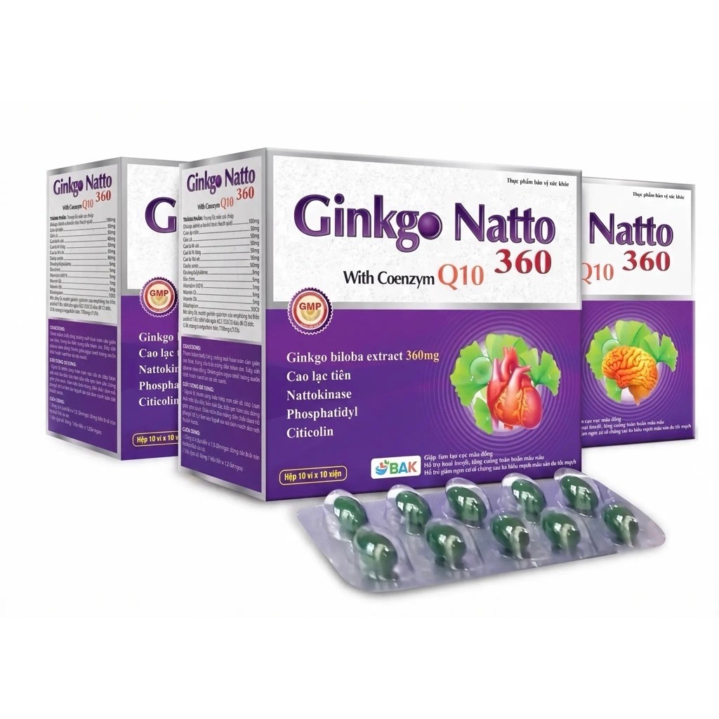 Ginkgo Natto with coenzym Q10 hỗ trợ hoạt huyết ,hàng date xa