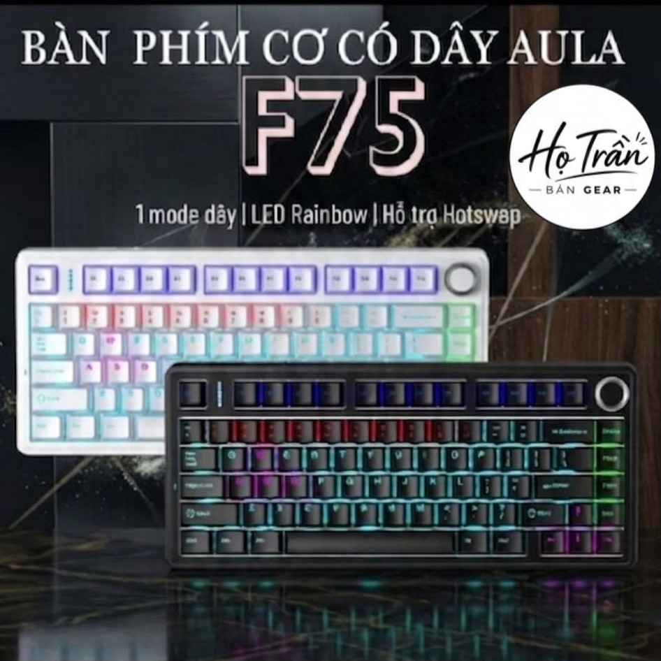 Bàn phím cơ Aula F75 - Hỗ trợ hotswap mạch 5 pin - 1 Mode