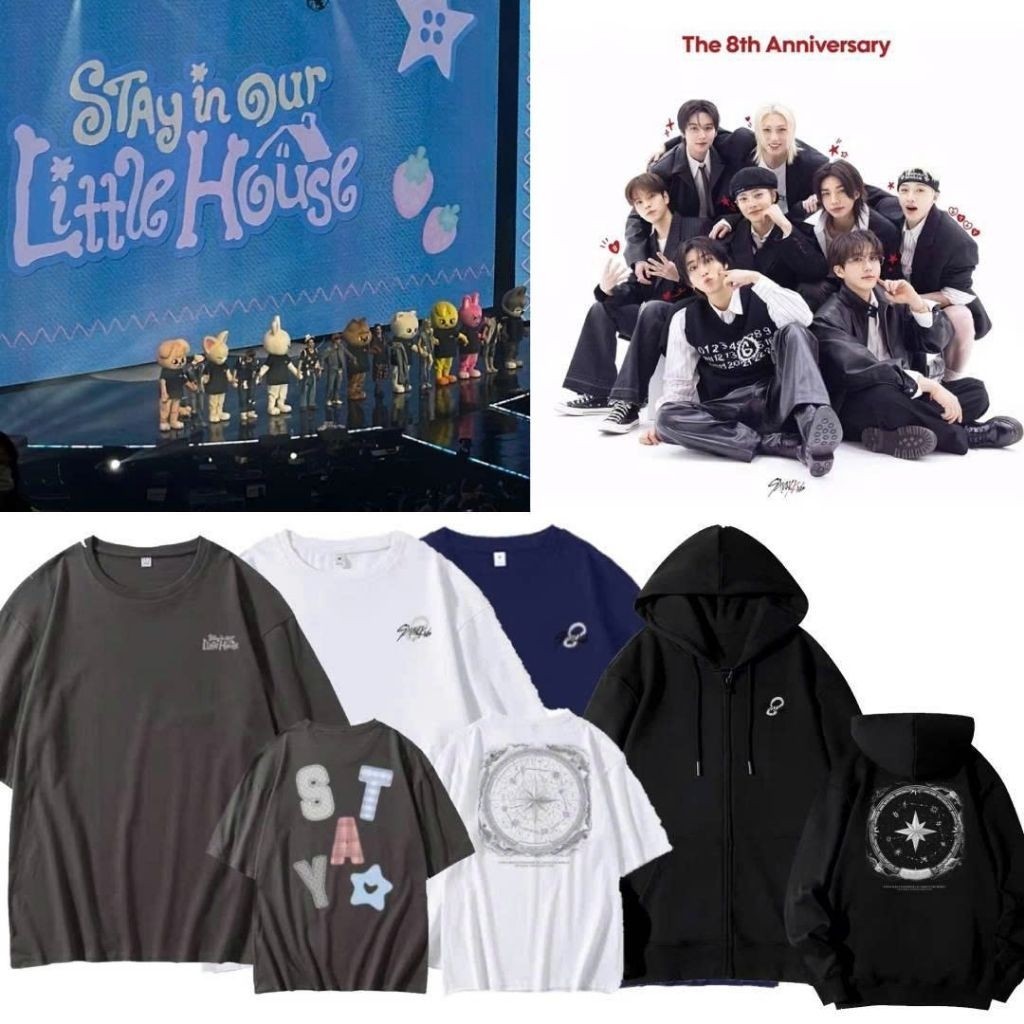 Áo thun fanmeeting Stray Kids - STAY in Our Little House + 8th Anniversary
