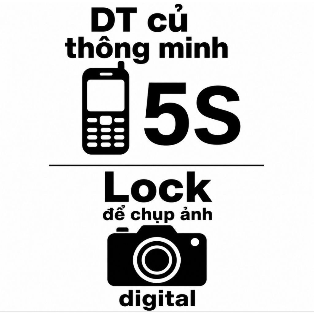 Kèm dây sạc DT thông minh 5S lock để chụp ảnh