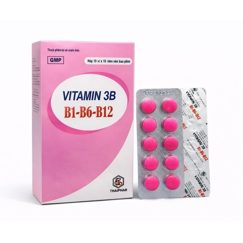 Vitamin B3 B1 B6 B12 Hộp 100 Viên Hỗ Trợ Chuyển Hóa Năng Lượng Cho Người Mệt Mỏi, Chán Ăn