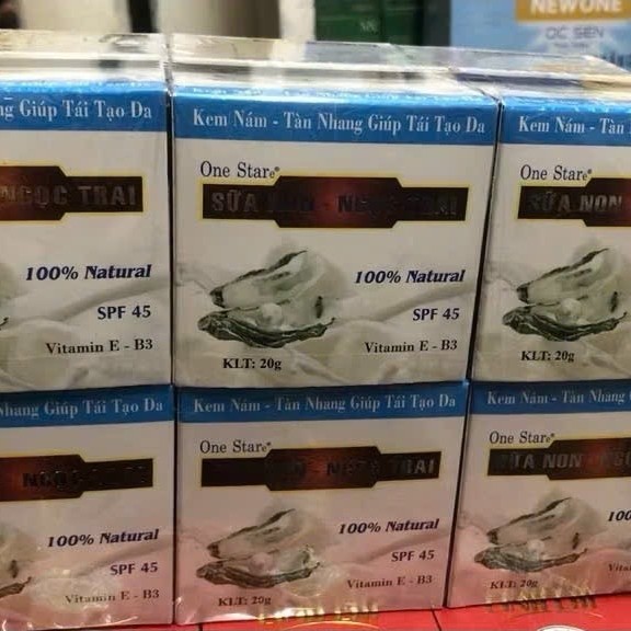 Kem One Star sữa non trắng da nám tàn nhang tái tạo da 20g