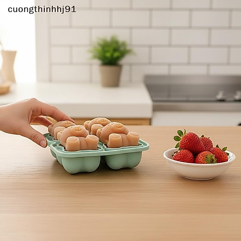 COD Bear-shaped Ice Cube Khuôn Silicone Ice Tray Bear-shaped Cà Phê/trà sữa Ice khuôn mới