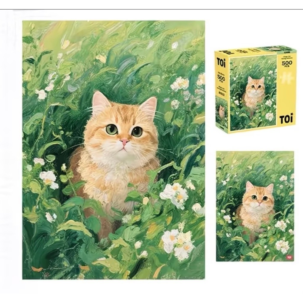 [HÀNG CÓ SẴN] TOI PUZZLE 500pcs GINGER CAT AMONG BLOSSOMS