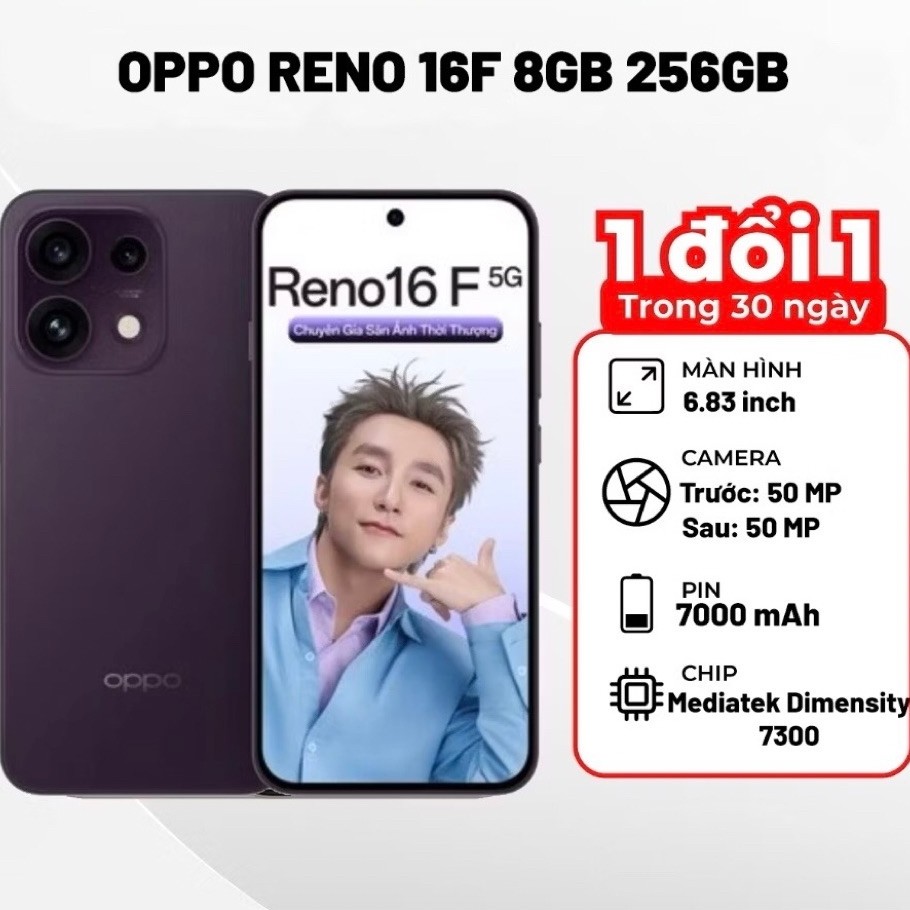 Điện Thoại Oppo Renno 16F 5g 8GB/256GB pin 7000mAh chính hãng